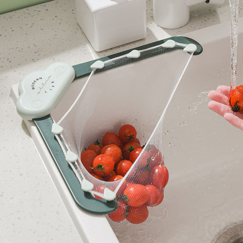Kitchen Sink Drain Strainer – Cloud-Shape Rack with Disposable Filter Mesh Bags