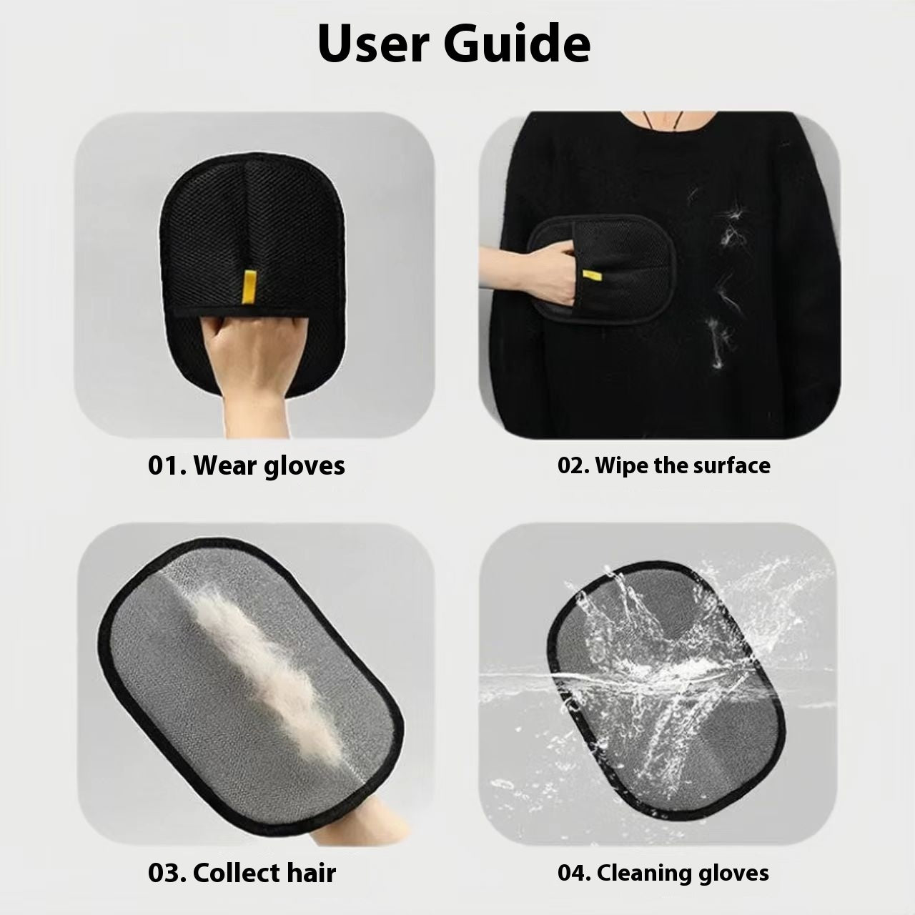 Pet Hair Removal Gloves – Electrostatic Reusable Cleaning Gloves
