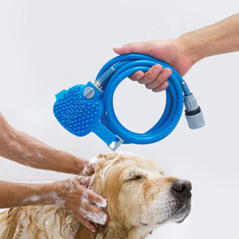 Pet Bathing Brush with Shower Sprayer – Dog & Cat Cleaning Massager Tool