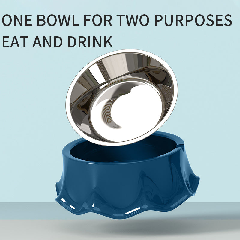 Stainless Steel Pet Food & Water Bowl with Non-Slip Base