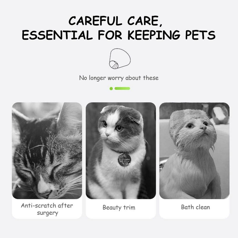 Adjustable Pet Recovery Cone – Soft Lemon Elizabethan Collar for Cats & Small Dogs