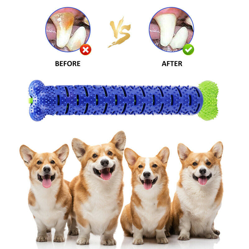 Silicone Dog Chew Toothbrush Toy – Molar Cleaning & Dental Care Stick