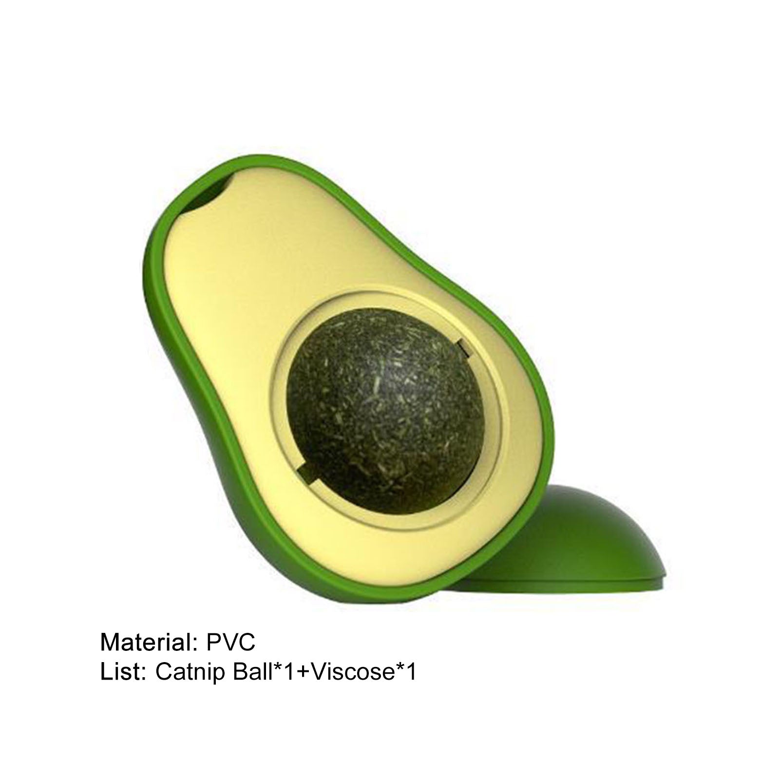 Interactive Avocado Catnip Toy – Mint Ball for Cat Dental Cleaning & Play