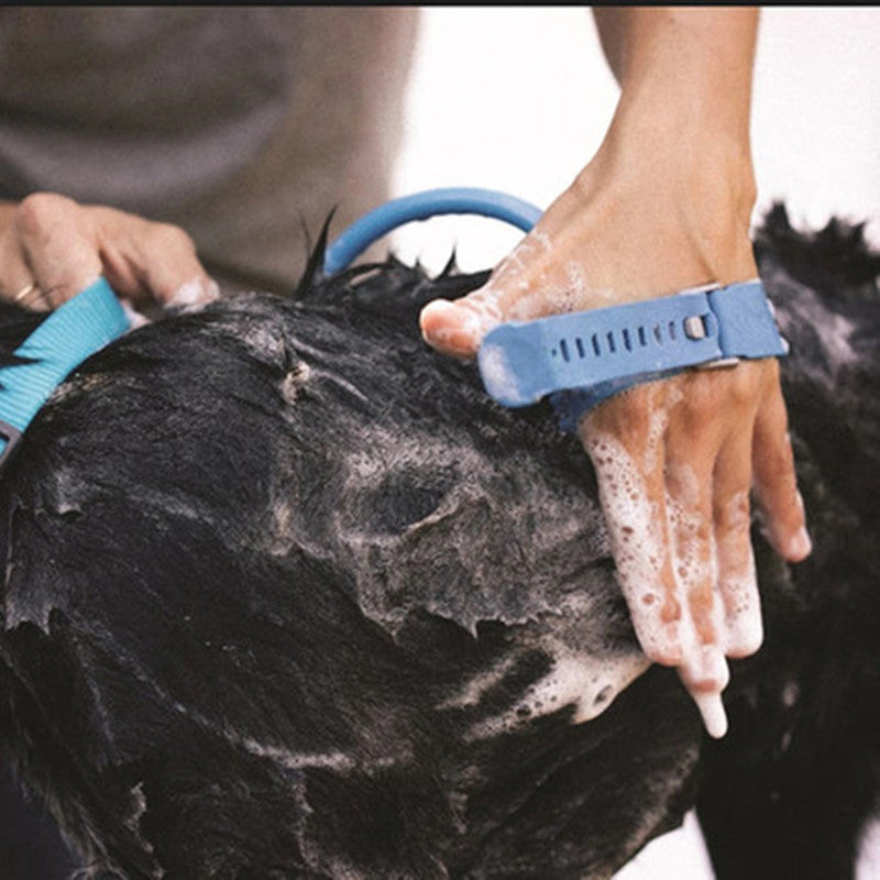 Pet Bathing Brush with Shower Sprayer – Dog & Cat Cleaning Massager Tool