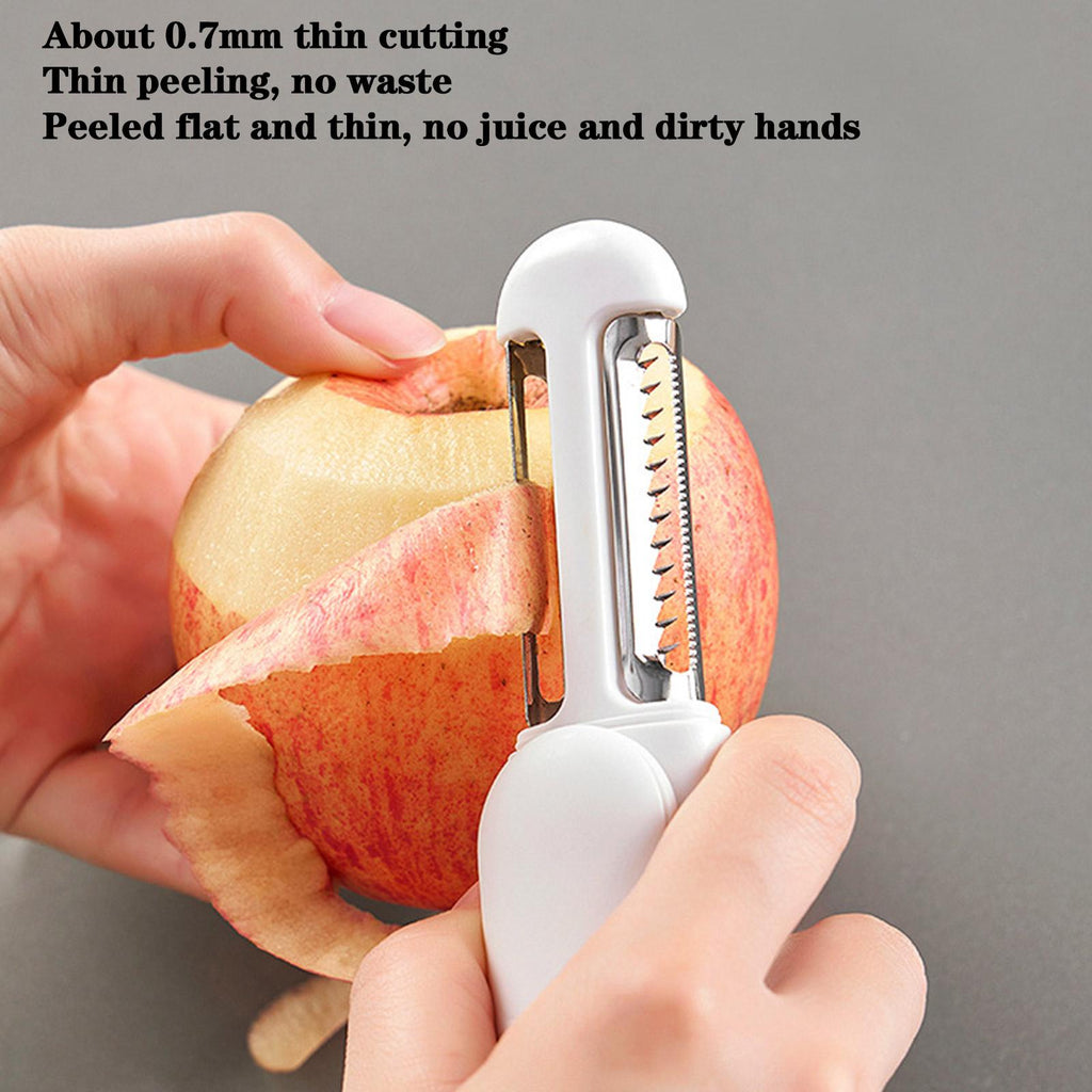 Multifunctional 3-in-1 Paring Knife – Stainless Steel Rotary Peeler & Shredder