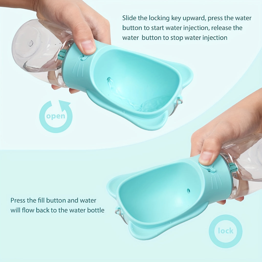 Portable Dog Water Bottle & Food Container – Leak-Proof Travel Dispenser for Pets