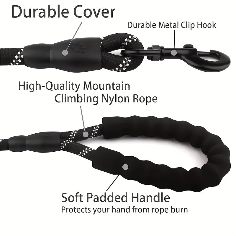 Hands-Free Elastic Dog Leash – Reflective Running & Jogging Lead with Padded Handle