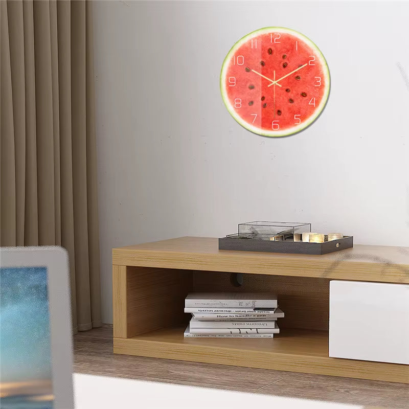 Fresh Fruit Lemon Wall Clock for Kitchen & Home Décor