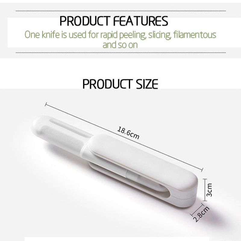 Multifunctional 3-in-1 Paring Knife – Stainless Steel Rotary Peeler & Shredder