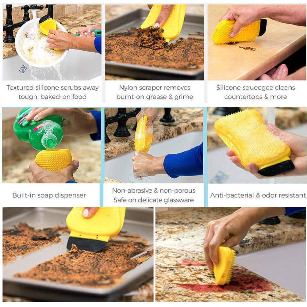 3-In-1 Sponge Hero – Heavy-Duty Multi-Surface Cleaning Sponge