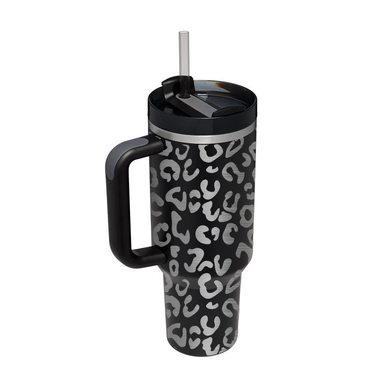 Premium 40oz Insulated Tumbler with Handle & Straw – Stainless Steel Vacuum Mug for Travel & Gifting