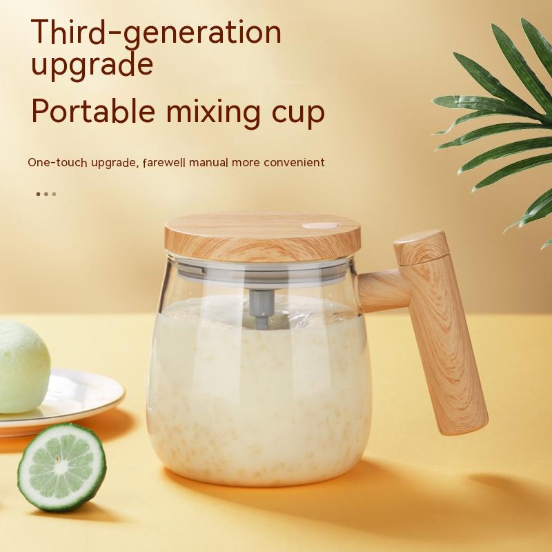 Automatic Mixing Coffee Mug – 400ML Glass Cup