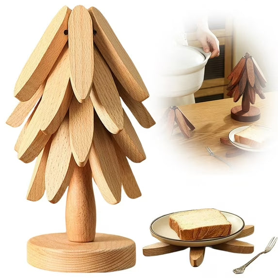 Wooden Tree Trivet – Heat Resistant Table Mat & Pot Insulation Pad