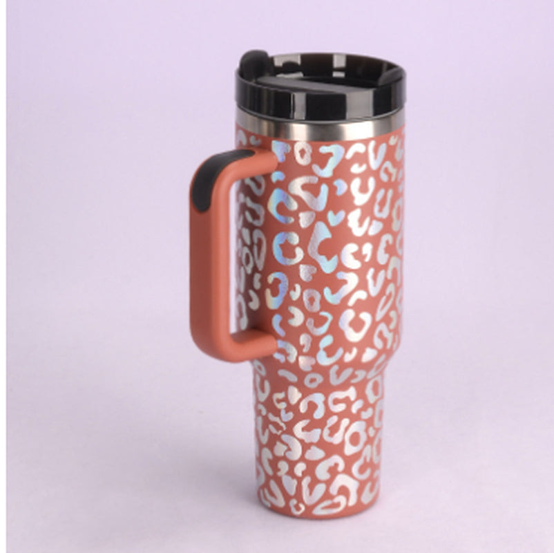 Premium 40oz Insulated Tumbler with Handle & Straw – Stainless Steel Vacuum Mug for Travel & Gifting