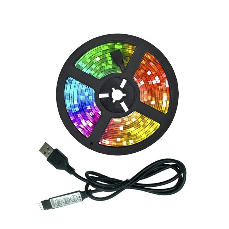 USB LED TV Background Lighting – RGB Strip Lights for Home Décor