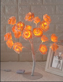 LED Rose Tree Lamp – Small Decorative Table Lamp for Home & Bedroom