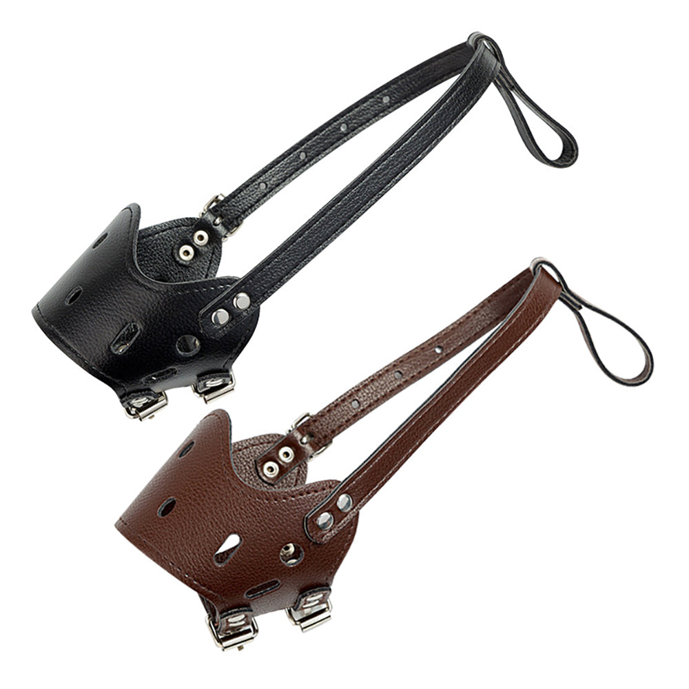 Comfort Leather Dog Muzzle – Adjustable & Breathable