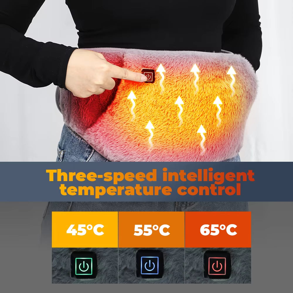 USB Heated Waist Belt with Hand Pockets – Electric Heating Pad