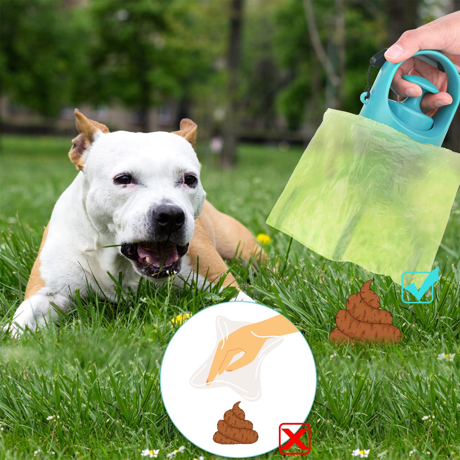 Sanitary Dog Waste Scooper – Portable Poop Picker with Built-In Bag Dispenser