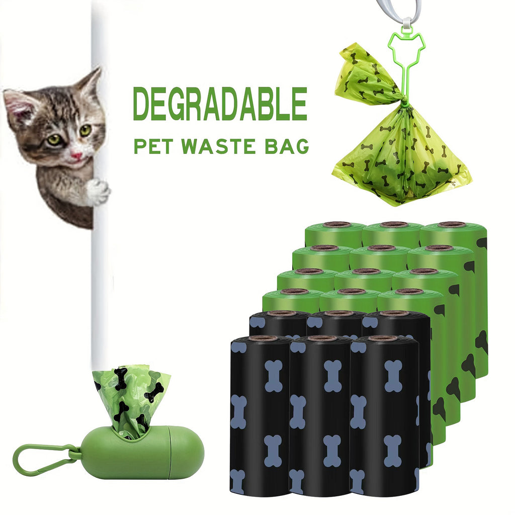 Biodegradable Dog Waste Bags with Dispenser – Leak-Proof Thickened Poop Bags