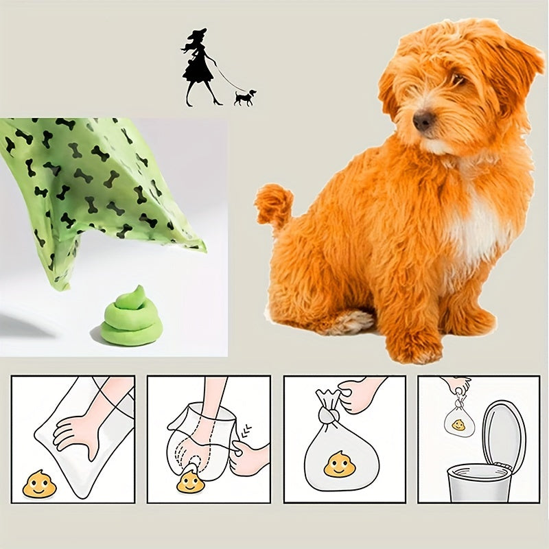 Biodegradable Dog Waste Bags with Dispenser – Leak-Proof Thickened Poop Bags