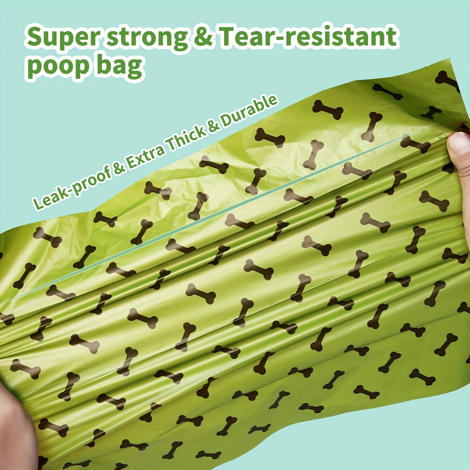 Biodegradable Dog Waste Bags with Dispenser – Leak-Proof Thickened Poop Bags