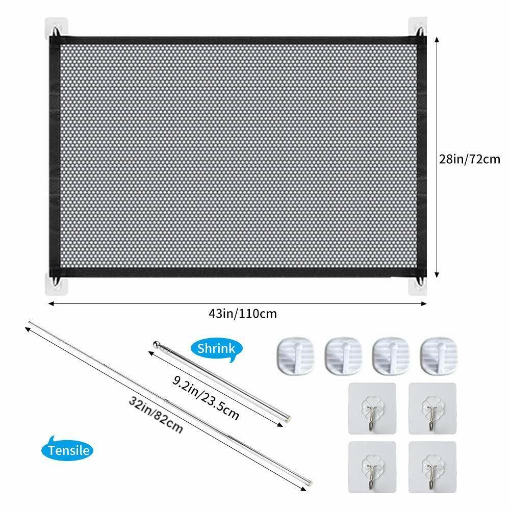 Pet & Baby Safety Gate Mesh Fence – Portable Dog and Cat Guard for Doors and Stairs