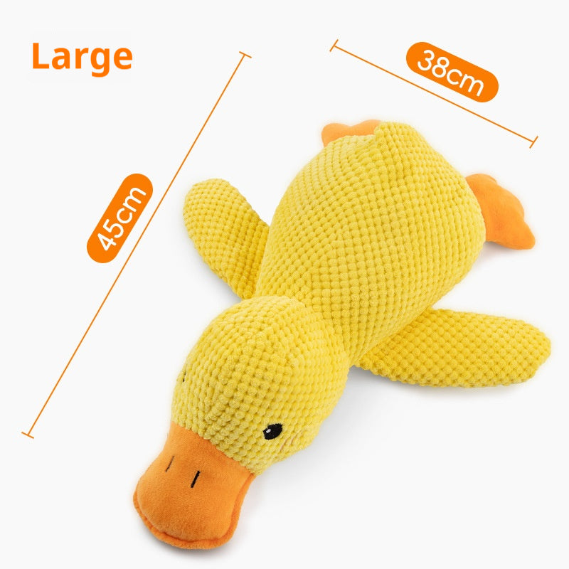 Soft Plush Duck Chew Toy for Puppies – Squeaky Comfort Toy