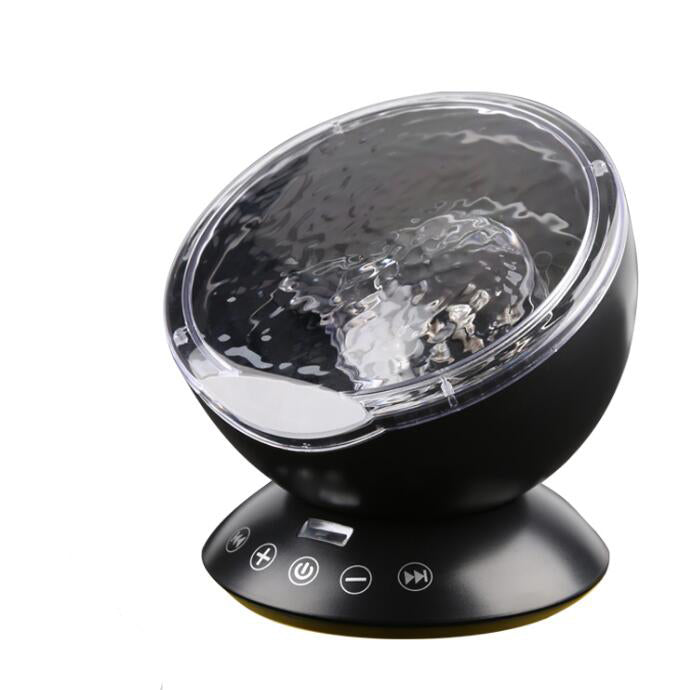 LED Ocean Wave Projector – Rotating Night Light with Colorful Waves