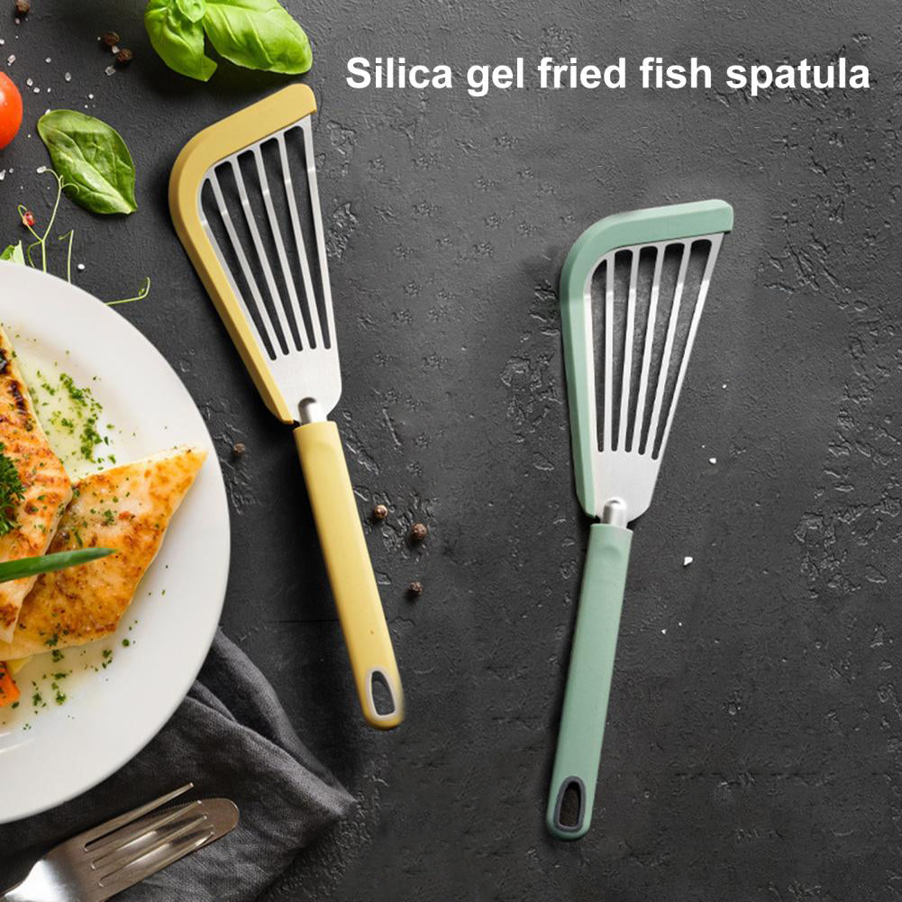 Silicone Fish Spatula – Thin Slotted Turner for Fish, Eggs & Pancakes (Nonstick-Safe)
