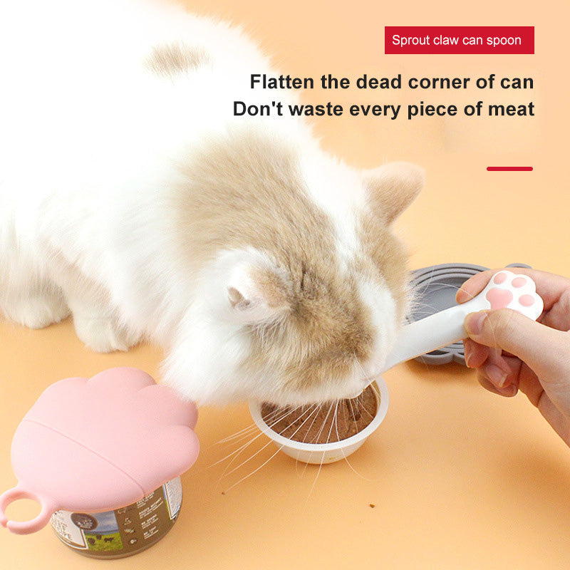Multifunction Pet Food Spoon & Can Opener – Dog & Cat Feeding Scoop for Wet & Dry Food