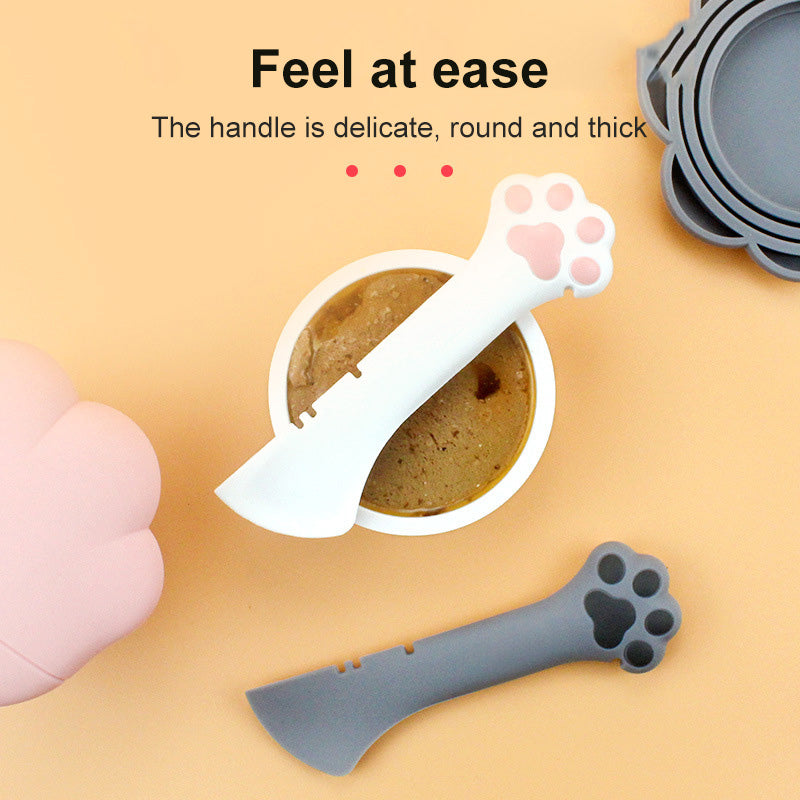 Multifunction Pet Food Spoon & Can Opener – Dog & Cat Feeding Scoop for Wet & Dry Food