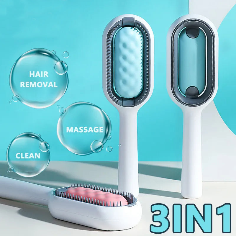 Cat Hair Brush with Water – Sticky Double-Sided Grooming Comb for Cats & Dogs