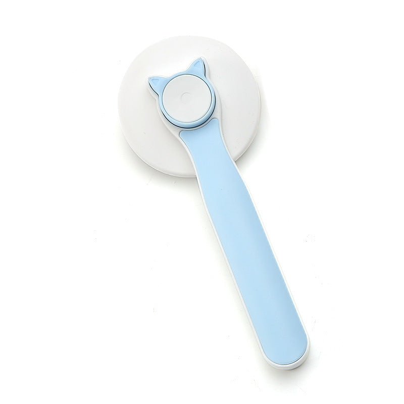 Pet Grooming Brush with One-Button Hair Release – For Long & Short Coats