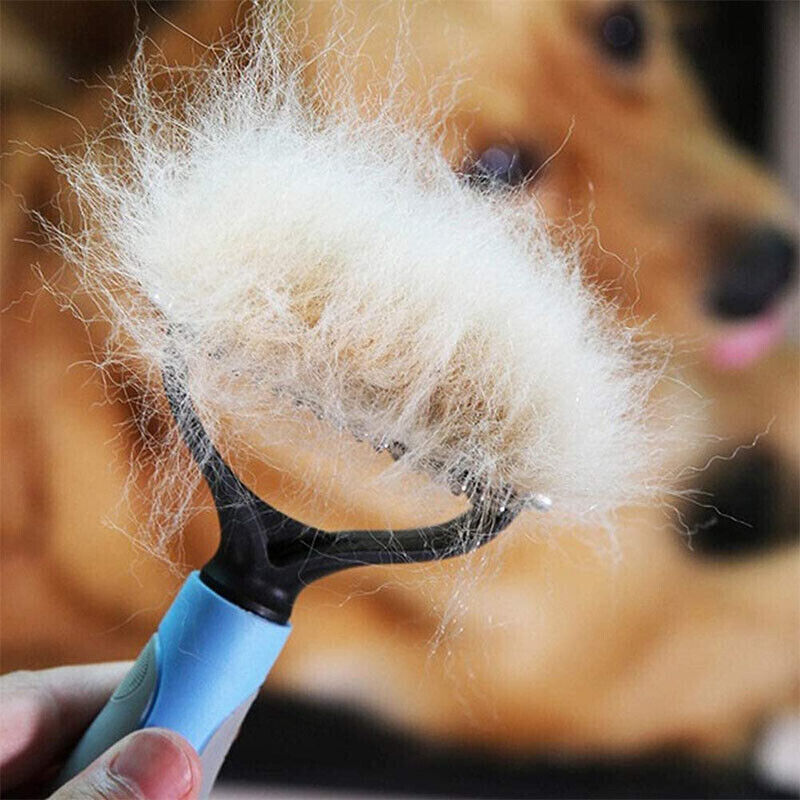 Double-Sided Pet Grooming Brush – Shedding & Dematting Undercoat Rake for Dogs and Cats