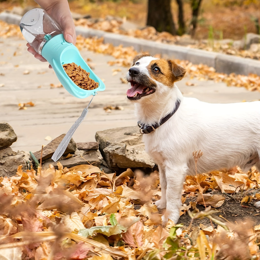 Portable Dog Water Bottle & Food Container – Leak-Proof Travel Dispenser for Pets
