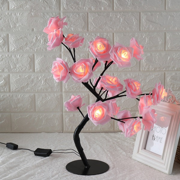 LED Rose Tree Lamp – Small Decorative Table Lamp for Home & Bedroom