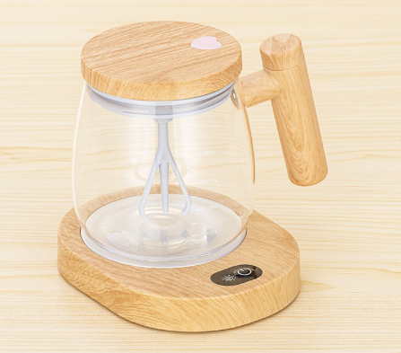Automatic Mixing Coffee Mug – 400ML Glass Cup