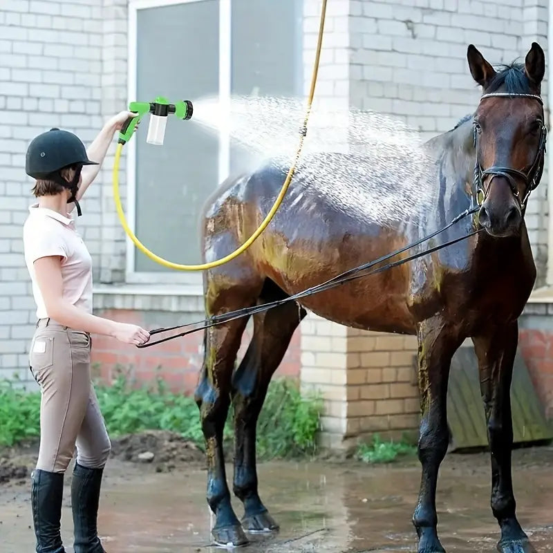 Pet Shower Sprayer with Brush – High-Pressure Dog Bath & Grooming Tool