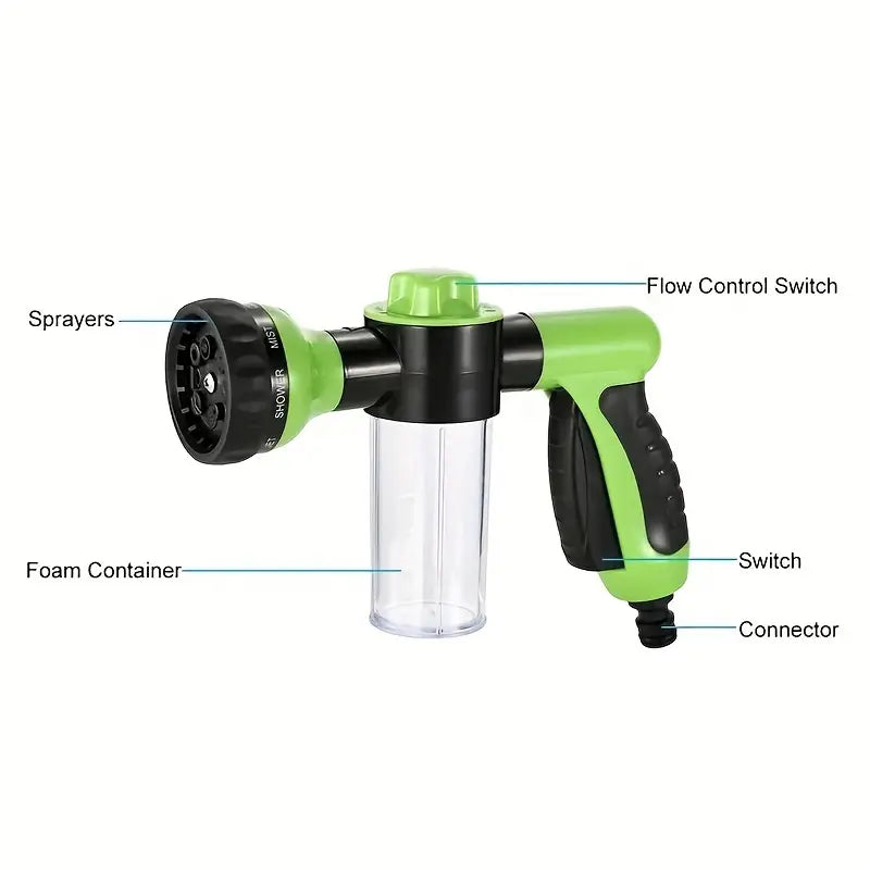 Pet Shower Sprayer with Brush – High-Pressure Dog Bath & Grooming Tool