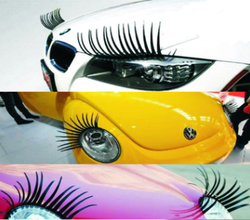 Car Eyelash Headlight Stickers – Fun Electric Eye Design