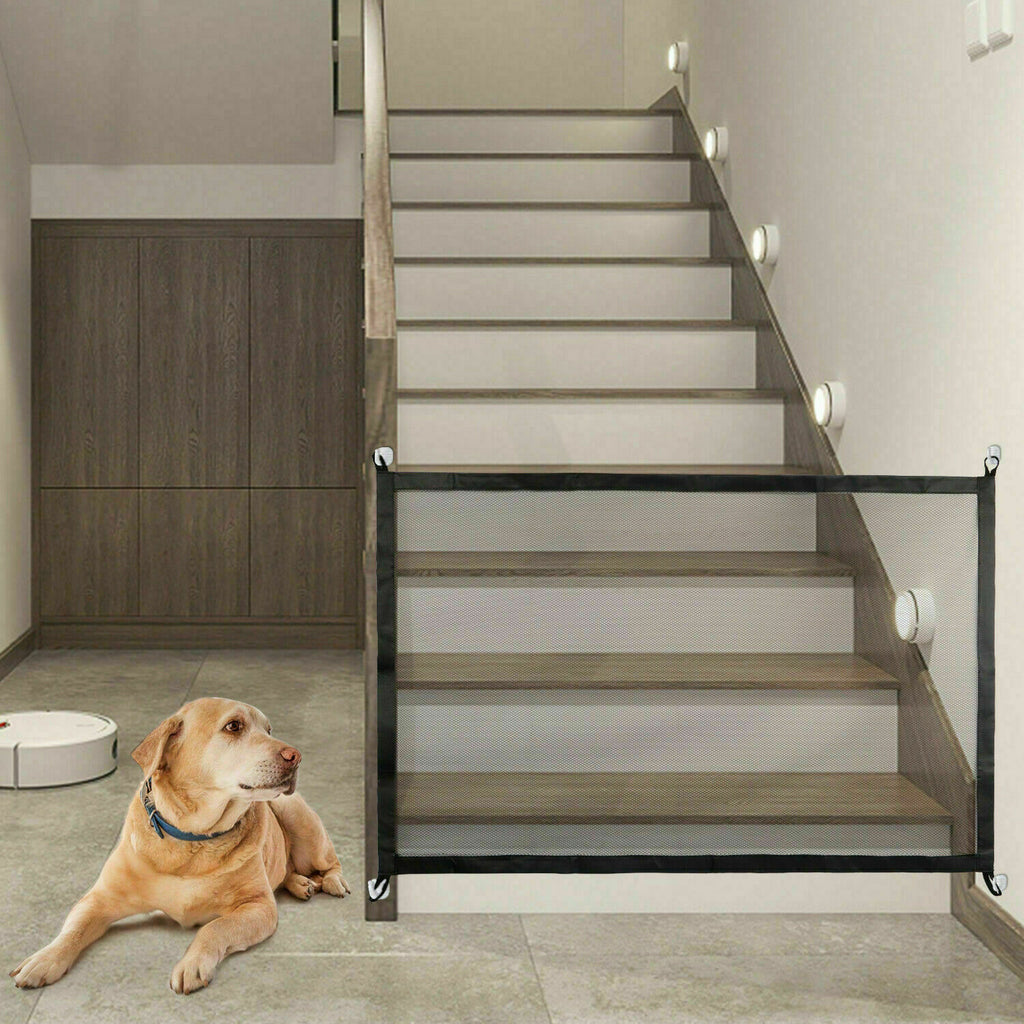 Pet & Baby Safety Gate Mesh Fence – Portable Dog and Cat Guard for Doors and Stairs