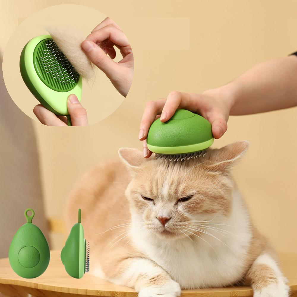 Creative Pet Grooming Comb – One-Button Floating Hair Removal Massage Brush