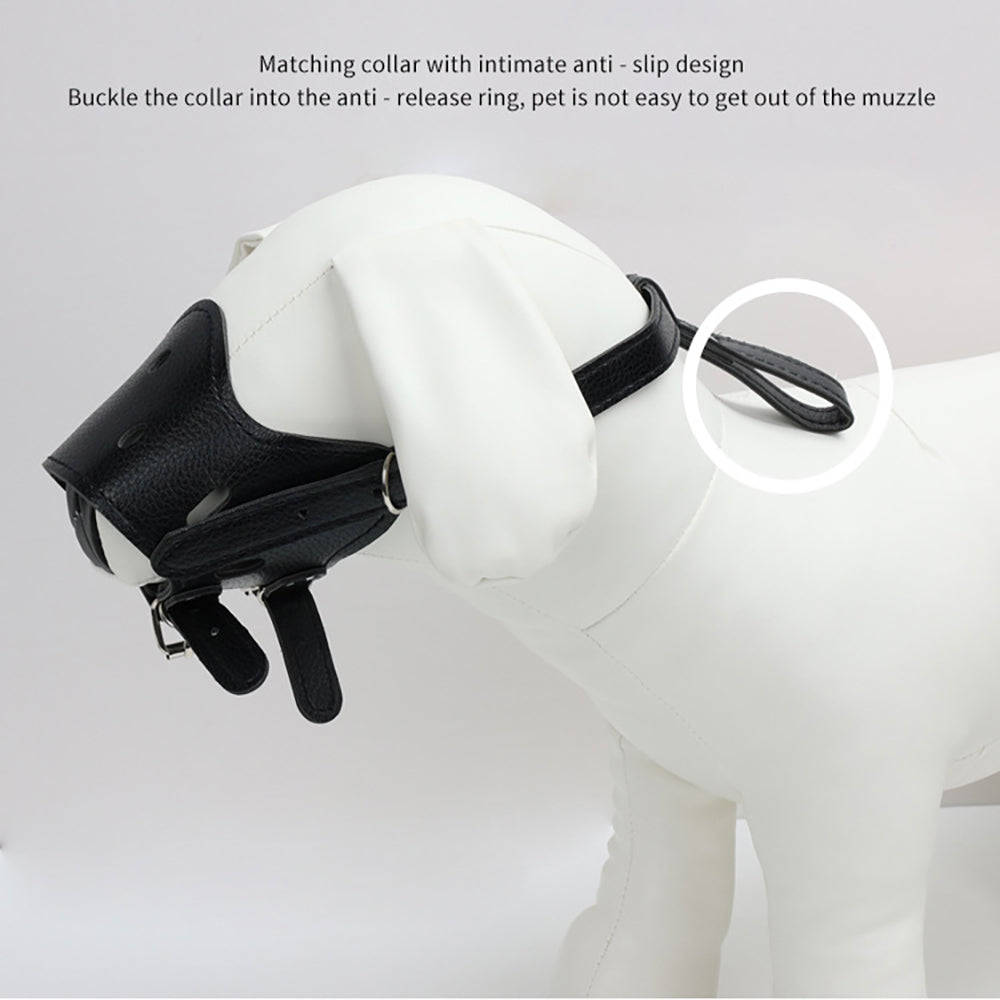 Comfort Leather Dog Muzzle – Adjustable & Breathable
