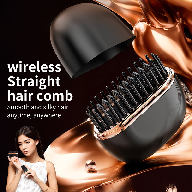 Portable Hair Straightening Comb with Rechargeable Battery