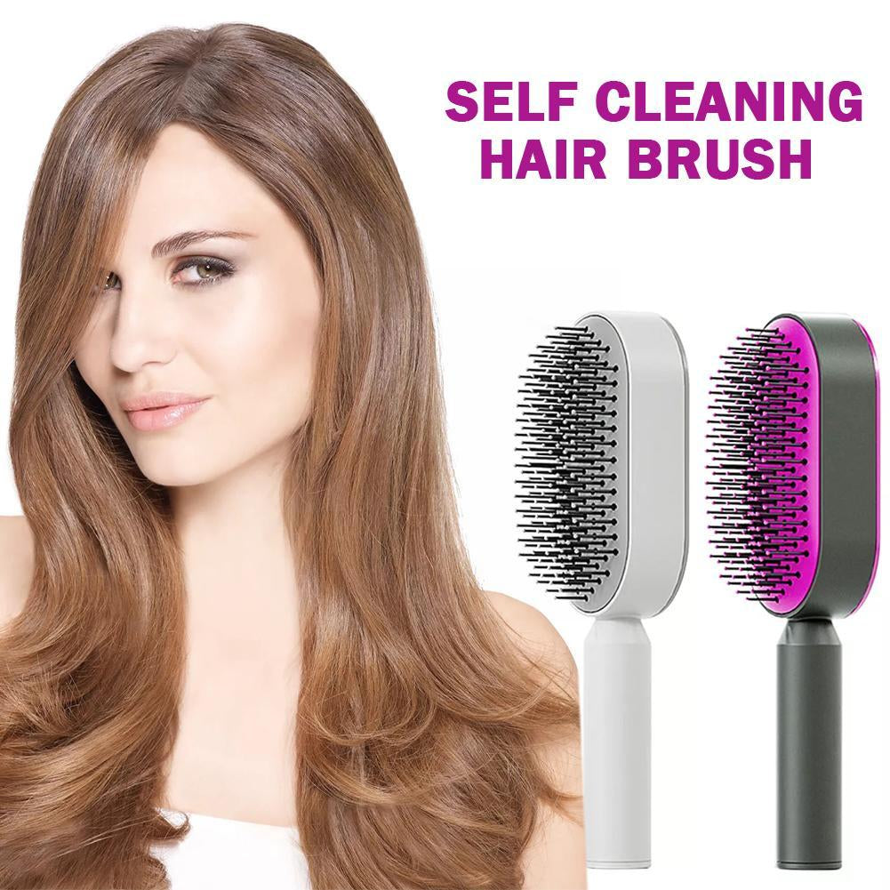 3D Self-Cleaning Scalp Massage Hair Brush for Women