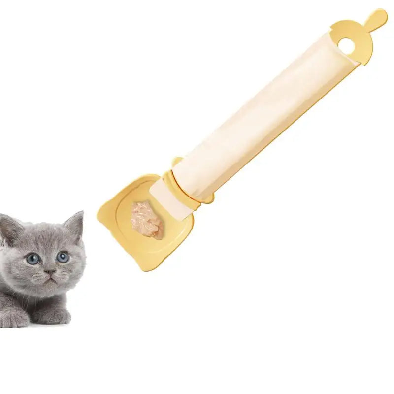 Cat Treat Spoon Feeder – Reusable Lickable Wet Food & Squeeze Spoon