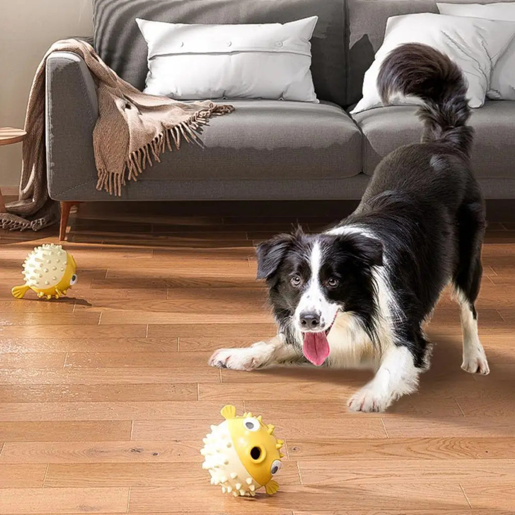 Fish Shape Squeaky Chew Toy for Dogs