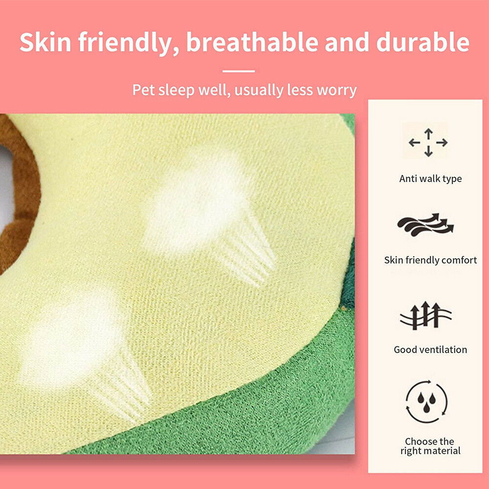 Adjustable Pet Recovery Cone – Soft Lemon Elizabethan Collar for Cats & Small Dogs