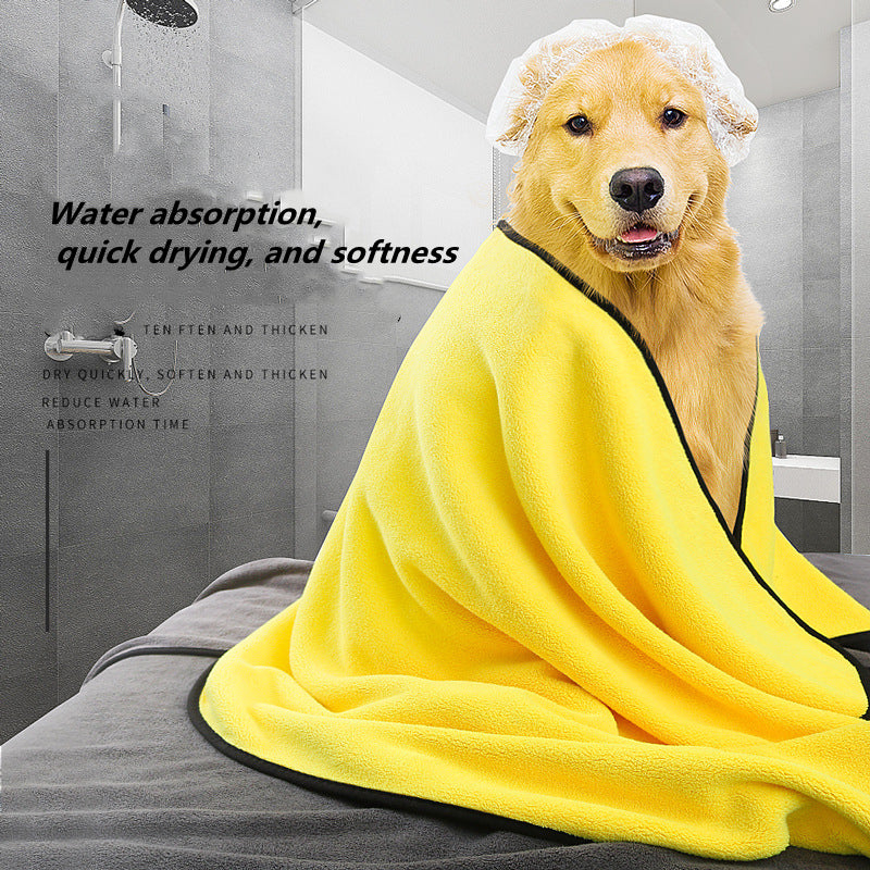 Quick-Dry Microfiber Dog Towel – Soft Super Absorbent Pet Bath Towel for Dogs & Cats